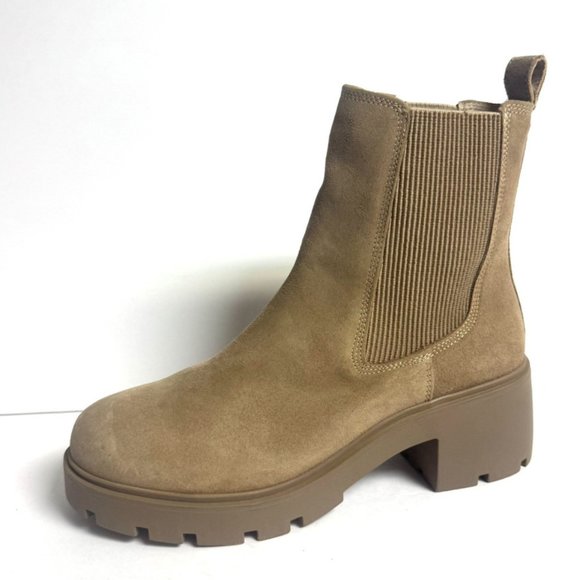 Steve Madden Womens Honored Boot Tan Suede Size 9.5 M - Picture 1 of 6